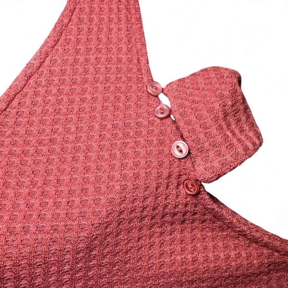 NEW Somedays Lovin Lost Lovers Burnt Pink Waffle Knit Romper — SMALL - Picture 3 of 6